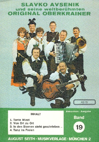 Slavko Avsenik und seine  weltberühmten Original Oberkrainer  Band 19 für Akkordeon