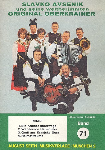 Slavko Avsenik und seine  weltberühmten Original Oberkrainer  Band 71 für Akkordeon