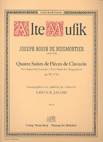 4 Suites de pièces de clavecin op.59  für Cembalo  