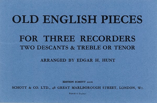 Old english pieces&nbsp;&nbsp;for 3 recorders (SSA(T))&nbsp;&nbsp;score