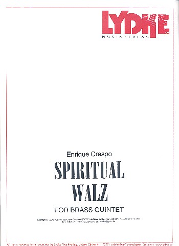 Spiritual Waltz  für Blechbläser-Ensemble  Partitur und Stimmen