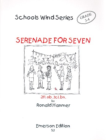 Serenade for Seven  for 2 flutes, oboe, 3 clarinets and bassoon  score and parts