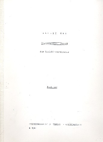 FRANZOESISCHER WALZER FUER&nbsp;&nbsp;MANDOLINENORCHESTER PARTITUR&nbsp;&nbsp;FOTOKOPIE DES VERLAGES