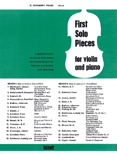 Minuet and trio&nbsp;&nbsp;for violin and piano&nbsp;&nbsp;