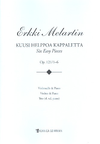 6 leichte Stücke op.121  für Violoncello und Klavier (Violine ad lib)  Partitur und Stimmen