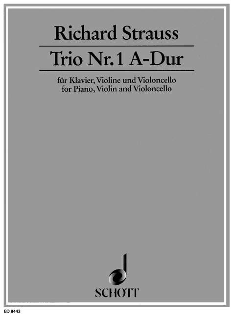 Trio Nr. 1 A-Dur o. Op. AV. 37&nbsp;&nbsp;für Klaviertrio&nbsp;&nbsp;Partitur und Stimmen