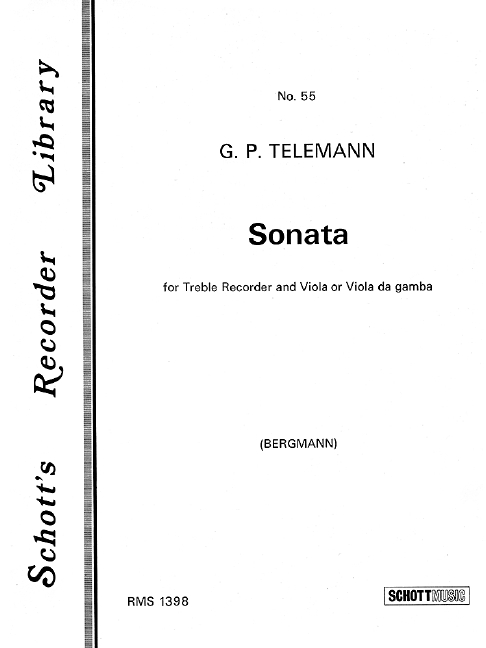 Sonata&nbsp;&nbsp;for treble recorder and viola (viola da gamba)&nbsp;&nbsp;score