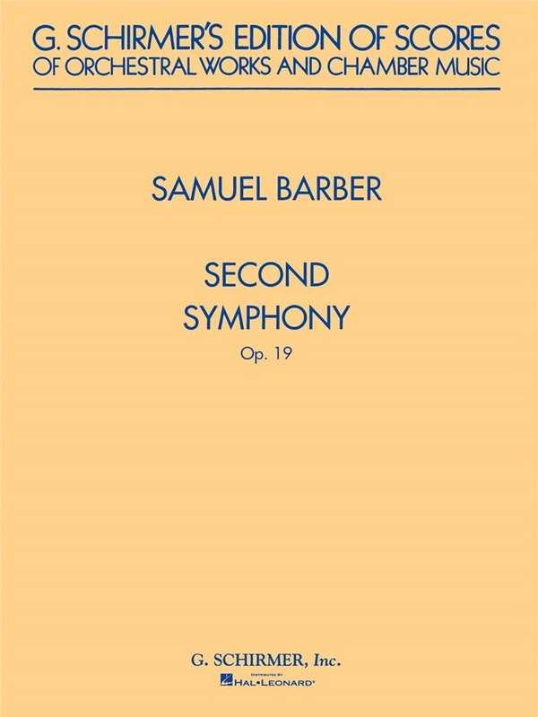 Symphony no.2 op.19  for orchestra  score