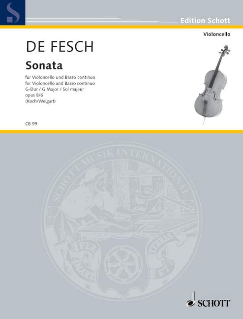Sonate G-Dur op.8,6  für Violoncello und Bc  