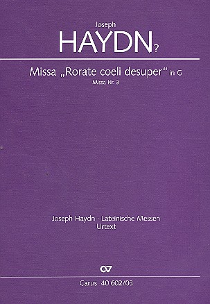 Missa brevis G-Dur Hob.XXII:3&nbsp;&nbsp;für Chor, Streicher und Bc&nbsp;&nbsp;Klavierauszug