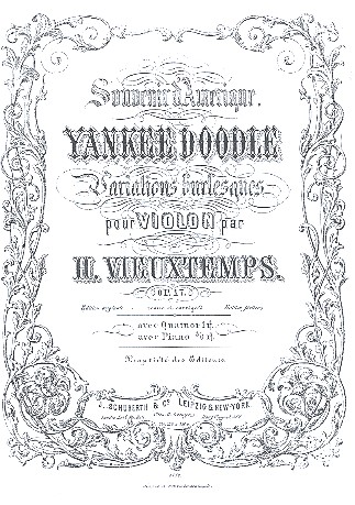 Yankee Doodle op.17 - Variations burlesques&nbsp;&nbsp;pour violon et piano&nbsp;&nbsp;