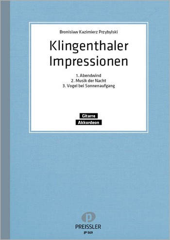 KLINGENTHALER IMPRESSIONEN FUER  GITARRE UND AKKORDEON  PARTITUR+2STIMMEN