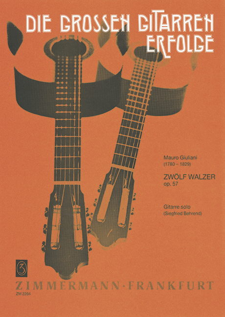 12 Walzer op.57  für Gitarre solo  
