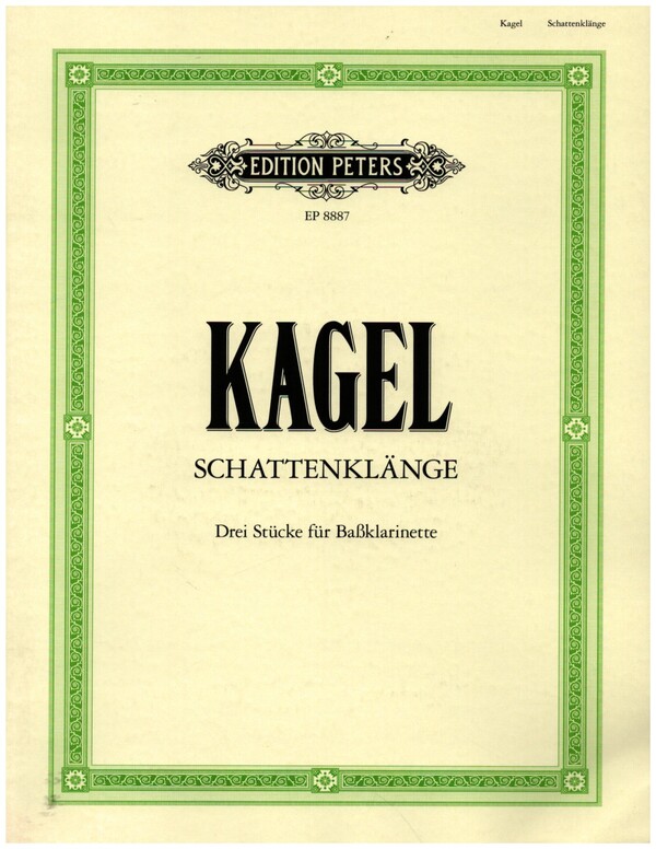 Schattenklänge 3 Stücke&nbsp;&nbsp;für Bassklarinette&nbsp;&nbsp;