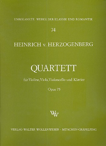 Quartett op.75 für Klavier  und Streichtrio  