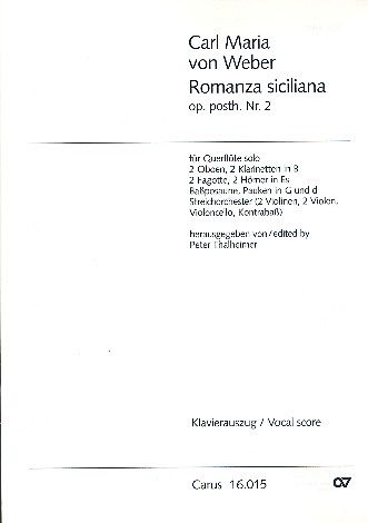 Romanza siciliana oppost.2 für&nbsp;&nbsp;Flöte und Orchester für Flöte und&nbsp;&nbsp;Klavier