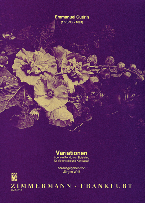 Variationen über ein Thema von Boieldieu&nbsp;&nbsp;für Violoncello und Kontrabass&nbsp;&nbsp;Stimmen