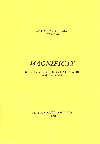 Magnificat d-Moll für Doppelchor&nbsp;&nbsp;und Bc&nbsp;&nbsp;Partitur