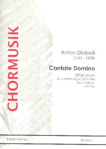 Cantate Domino für gem Chor (SAB),  2 Violinen und Bc  Partitur