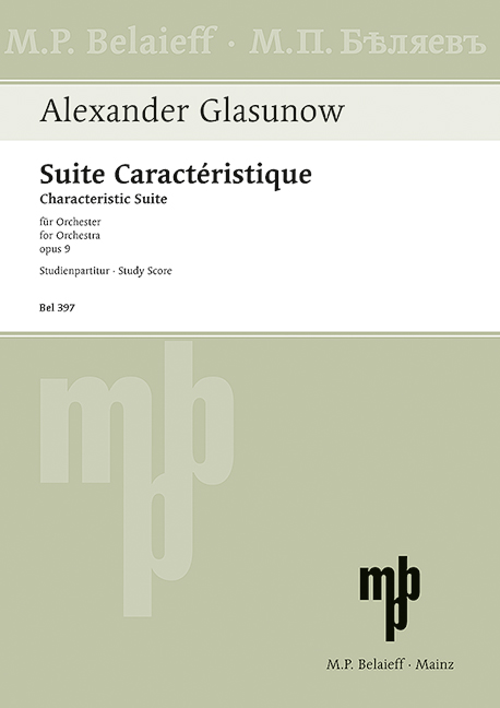 Suite caractéristique op.9&nbsp;&nbsp;für Orchester&nbsp;&nbsp;Studienpartitur