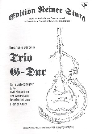Trio G-Dur für Zupforchester  oder 2 Mandolinen und Bc  Partitur