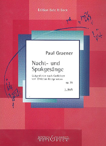 Nacht- und Spukgesänge op.79  Band 1 Galgenlieder nach  Morgenstern für Gesang und Klavier