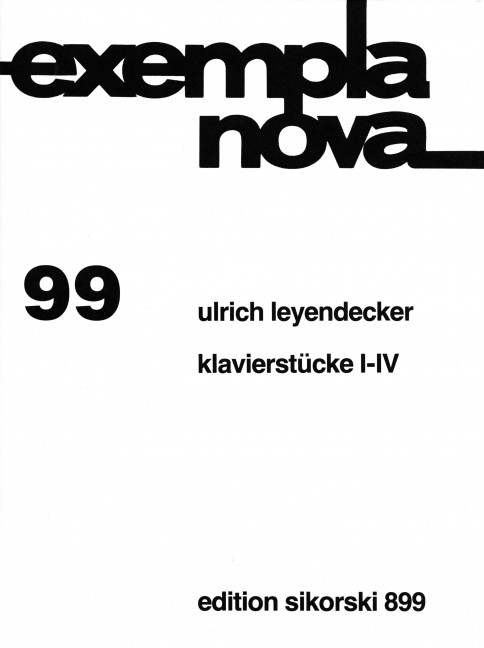 KLAVIERSTUECKE 1-4    EXEMPLA NOVA 99