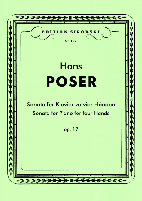 Sonate op.17&nbsp;&nbsp;für Klavier zu 4 Händen&nbsp;&nbsp;