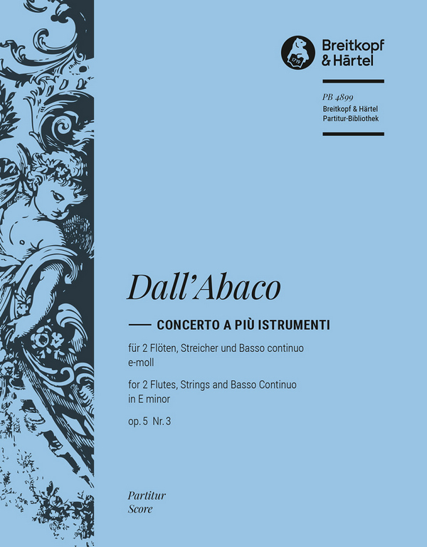 Konzert e-Moll op.5,3&nbsp;&nbsp;für 2 Flöten, Streicher und Bc&nbsp;&nbsp;Partitur