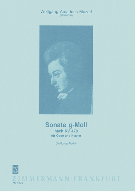 Sonate g-Moll nach KV478&nbsp;&nbsp;für Oboe und Klavier&nbsp;&nbsp;