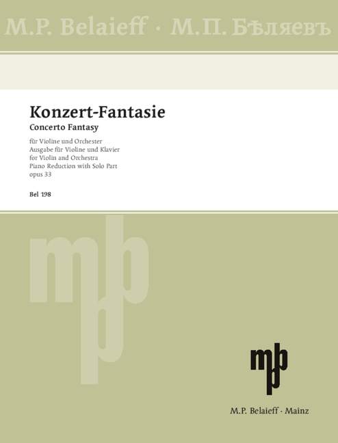 Konzert-Fantasie op.33&nbsp;&nbsp;für Violine und Orchester&nbsp;&nbsp;für Violine und Klavier