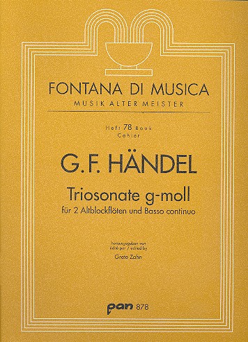 Triosonate g-Moll&nbsp;&nbsp;für 2 Altblockflöten und Bc&nbsp;&nbsp;