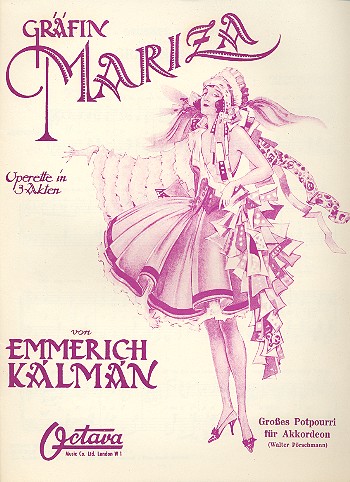 Gräfin Mariza Grosses Potpourri&nbsp;&nbsp;für Akkordeon&nbsp;&nbsp;