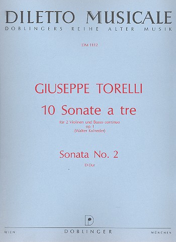 Sonate D-dur op.1,2&nbsp;&nbsp;für 2 Violinen und Bc&nbsp;&nbsp;