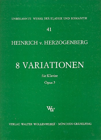 8 Variationen op.3  für Klavier  