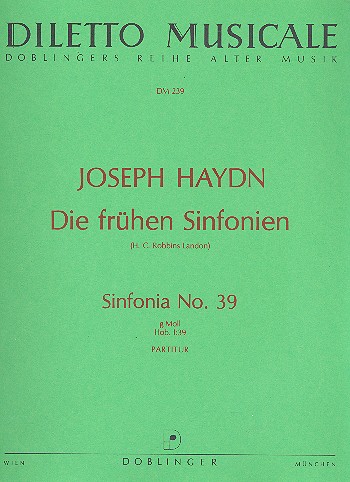 Sinfonie g-Moll Nr.39 Hob.I:39&nbsp;&nbsp;für Orchester&nbsp;&nbsp;Partitur