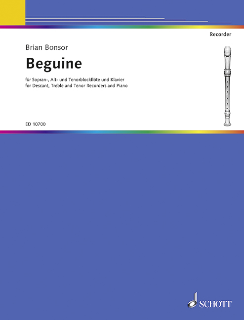 Beguine  for 3 recorders (SAT) and piano  score and recorder score