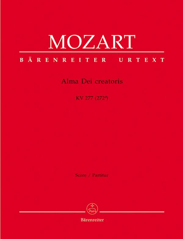Alma Dei creatoris KV277&nbsp;&nbsp;für Soli, Chor und Orchester&nbsp;&nbsp;Partitur