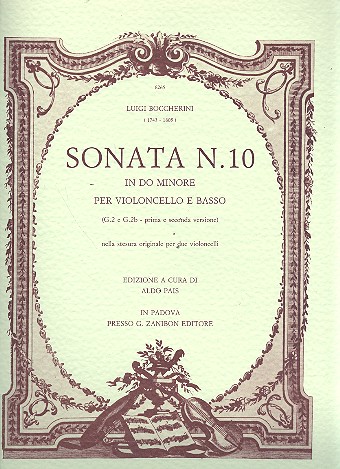 Sonata Nr.10 do minore per  violoncello e basso für 2 violoncelli  