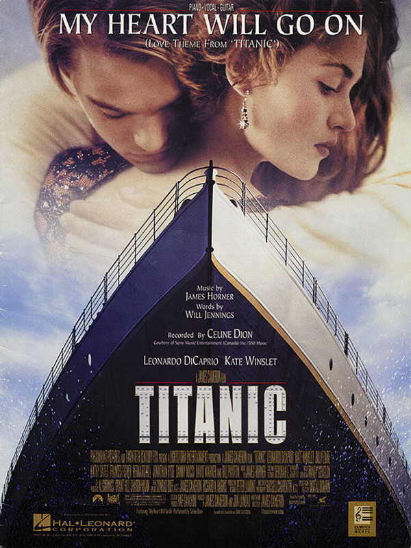 My Heart will go on: Love theme  from Titanic  piano/vocal/guitar