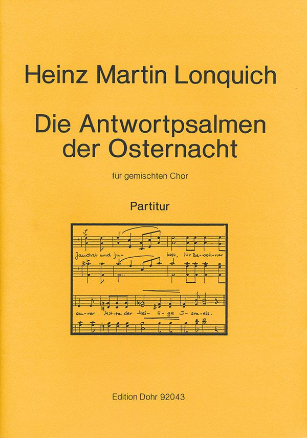 Die Antwortpsalmen der Osternacht  für gem Chor a cappella  Partitur