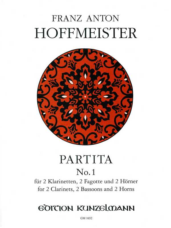 Partita Nr.1&nbsp;&nbsp;für 2 Klarinetten, 2 Fagotte und 2 Hörner&nbsp;&nbsp;Stimmen