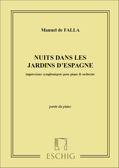 Noches en los jardines de espana&nbsp;&nbsp;para piano y orchestra&nbsp;&nbsp;piano part