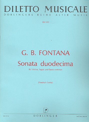 Sonata duodecima für Violine,  Fagott und Bc  Stimmen