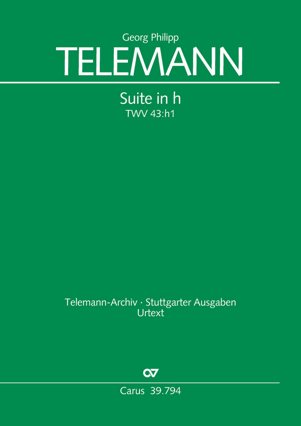 Suite h-Moll für Flöte (Oboe),&nbsp;&nbsp;Viola da gamba (Violoncello) und Bc&nbsp;&nbsp;
