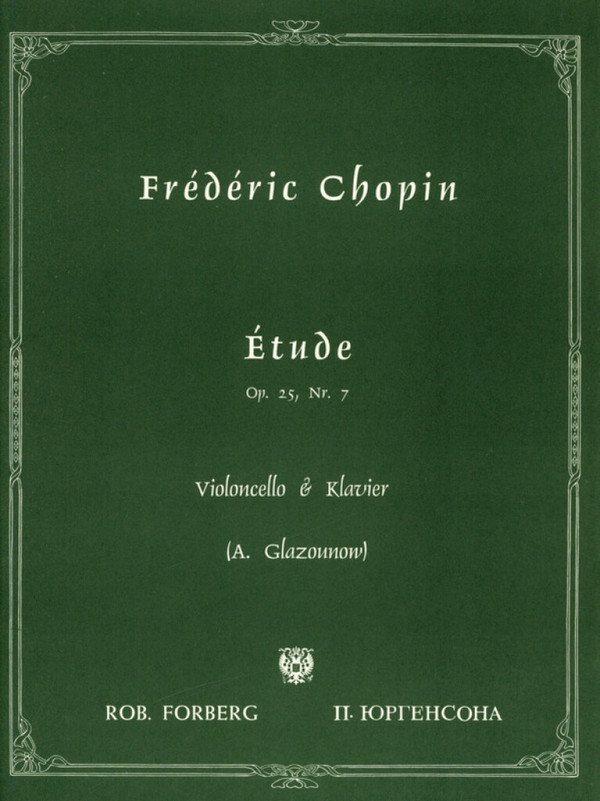 Etüde op.25,7 für Violoncello und Klavier    