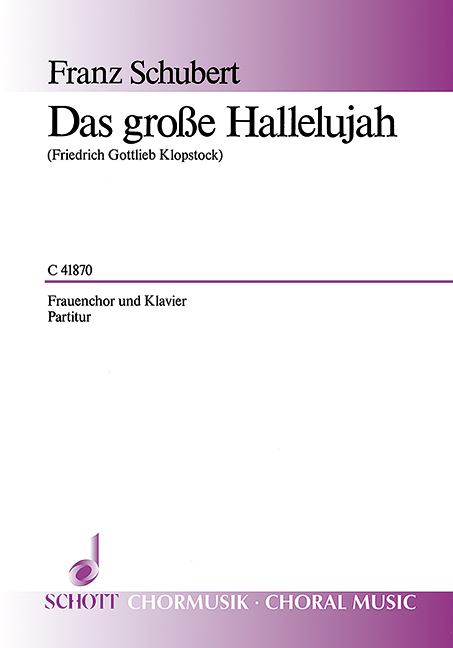 Das grosse Hallelujah&nbsp;&nbsp;für Frauenchor (SMezA) mit Klavier&nbsp;&nbsp;Partitur