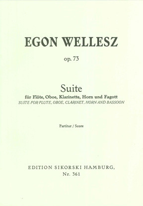 Suite op.73&nbsp;&nbsp;für Flöte, Oboe, Klarinette, Horn, Fagott&nbsp;&nbsp;Studienpartitur