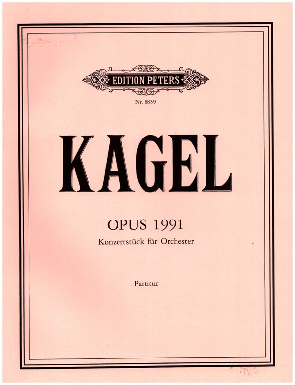 Opus 1991 Konzertstück&nbsp;&nbsp;für Orchester&nbsp;&nbsp;Partitur