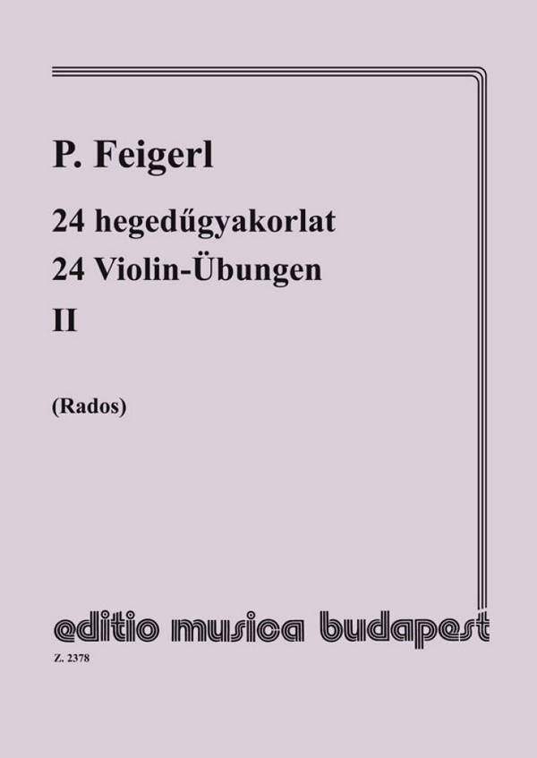 24 Violin-Übungen durch  24 Tonarten Band 2 (Nr.13-24)  für 2 Violinen,  Spielpartitur